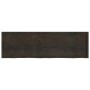 Encimera de baño madera tratada marrón oscuro 200x60x(2-6) cm