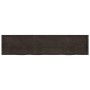 Encimera de baño madera tratada marrón oscuro 220x50x(2-4) cm