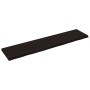 Encimera de baño madera tratada marrón oscuro 220x50x(2-6) cm