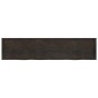 Encimera de baño madera tratada marrón oscuro 220x50x(2-6) cm