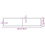 Encimera de baño madera tratada marrón oscuro 220x50x(2-6) cm