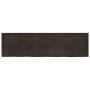 Encimera de baño madera tratada marrón oscuro 220x60x(2-4) cm