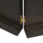 Encimera de baño madera tratada marrón oscuro 220x60x(2-4) cm