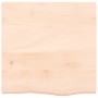 Tablero de mesa madera maciza roble sin tratar 60x60x(2-4) cm