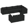 Set von Gartenmöbeln und Kissen 7 Stück schwarz synthetischen Rattan von vidaXL, Gartensets - Ref: Foro24-3102472, Preis: 694...