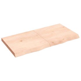 Tablero de mesa madera maciza roble sin tratar 120x60x(2-6) cm