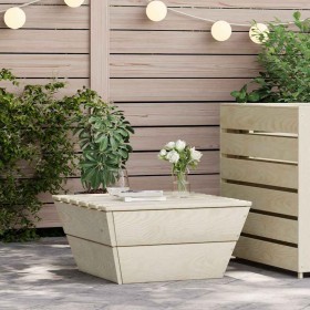 Mesa de jardín de madera de abeto impregnada 60x60x30 cm