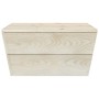 Mesa de jardín de madera de abeto impregnada 60x60x30 cm