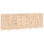 Solid pine wood sideboard 230x35x80 cm by vidaXL, Sideboards - Ref: Foro24-3114094, Price: 337,24 €, Discount: %