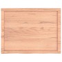 Tablero mesa madera roble tratada marrón claro 80x60x(2-4) cm