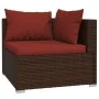 Garden set with 5 pieces of sofas and brown synthetic rattan cushions. by vidaXL, Garden sets - Ref: Foro24-3102315, Price: 4...