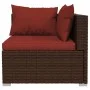 Garden set with 5 pieces of sofas and brown synthetic rattan cushions. by vidaXL, Garden sets - Ref: Foro24-3102315, Price: 4...