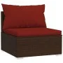 Garden set with 5 pieces of sofas and brown synthetic rattan cushions. by vidaXL, Garden sets - Ref: Foro24-3102315, Price: 4...