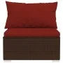 Garden set with 5 pieces of sofas and brown synthetic rattan cushions. by vidaXL, Garden sets - Ref: Foro24-3102315, Price: 4...