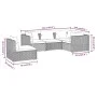 Garden set with 5 pieces of sofas and brown synthetic rattan cushions. by vidaXL, Garden sets - Ref: Foro24-3102315, Price: 4...