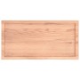 Tablero mesa madera roble tratada marrón claro 100x50x(2-6) cm