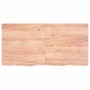 Tablero mesa madera roble tratada marrón claro 120x60x(2-6) cm