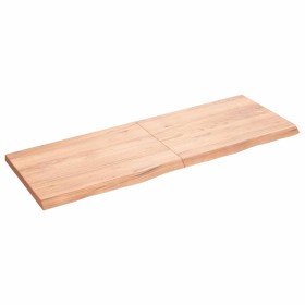 Tablero mesa madera roble tratada marrón claro 140x50x(2-4) cm Tablero mesa madera roble tratada marrón claro 140x50x(2-4) cm