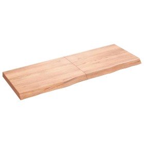 Tablero mesa madera roble tratada marrón claro 140x50x(2-6) cm Tablero mesa madera roble tratada marrón claro 140x50x(2-6) cm