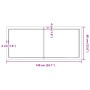 Tablero mesa madera roble tratada marrón claro 140x60x(2-4) cm