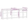 Aparador de madera maciza de pino blanco 230 x 35 x 80 cm de vidaXL, Aparadores - Ref: Foro24-3114095, Precio: 385,98 €, Desc...