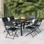 7-piece garden dining set with gray and black cushions by vidaXL, Garden sets - Ref: Foro24-3102924, Price: 358,29 €, Discoun...