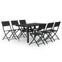 7-piece garden dining set with gray and black cushions by vidaXL, Garden sets - Ref: Foro24-3102924, Price: 360,00 €, Discoun...