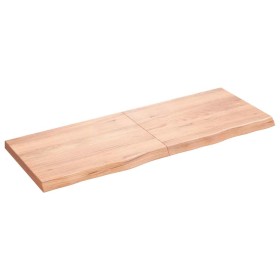 Tablero mesa madera roble tratada marrón claro 160x60x(2-6) cm