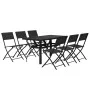7-piece garden dining set with gray and black cushions by vidaXL, Garden sets - Ref: Foro24-3102924, Price: 358,29 €, Discoun...