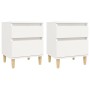 Nachttische 2 Einheiten weiß 40x35x50 cm von vidaXL, Schließfächer und Lagerschränke - Ref: Foro24-821827, Preis: 88,41 €, Ra...
