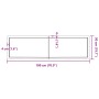 Tablero mesa madera roble tratada marrón claro 180x50x(2-6) cm
