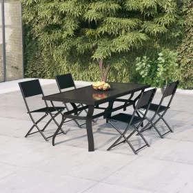 5-piece garden dining set with gray and black cushions by vidaXL, Garden sets - Ref: Foro24-3102923, Price: 290,71 €, Discoun...