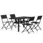 5-piece garden dining set with gray and black cushions by vidaXL, Garden sets - Ref: Foro24-3102923, Price: 290,04 €, Discoun...