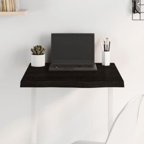 Tablero mesa madera roble tratada marrón oscuro 60x60x(2-4) cm Tablero mesa madera roble tratada marrón oscuro 60x60x(2-4) cm