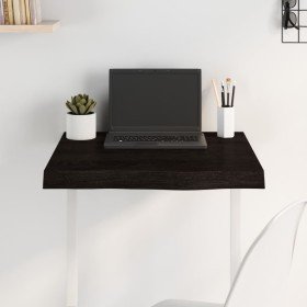 Tablero mesa madera roble tratada marrón oscuro 60x60x(2-6) cm Tablero mesa madera roble tratada marrón oscuro 60x60x(2-6) cm