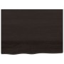 Tablero de mesa madera roble tratada marrón oscuro 80x60x2 cm