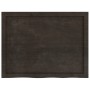 Tablero mesa madera roble tratada marrón oscuro 80x60x(2-4) cm