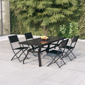 5-piece garden dining set with gray and black cushions by vidaXL, Garden sets - Ref: Foro24-3102920, Price: 344,31 €, Discoun...