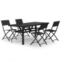 5-piece garden dining set with gray and black cushions by vidaXL, Garden sets - Ref: Foro24-3102920, Price: 332,63 €, Discoun...