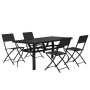 5-piece garden dining set with gray and black cushions by vidaXL, Garden sets - Ref: Foro24-3102920, Price: 332,63 €, Discoun...