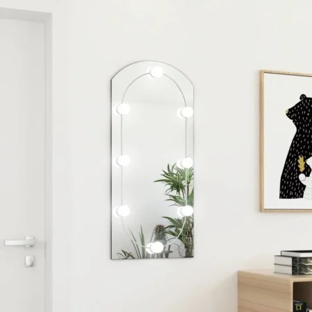 Espejo con luces LED vidrio arco 90x45 cm by vidaXL, Mirrors - Ref: Foro24-3102978, Price: 51,97 €, Discount: %