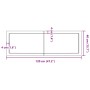 Tablero mesa madera roble tratada marrón oscuro 120x40x(2-6) cm