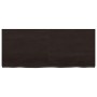 Tablero mesa madera roble tratada marrón oscuro 120x50x(2-6) cm