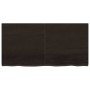 Tablero mesa madera roble tratada marrón oscuro 120x60x(2-4) cm