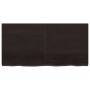 Tablero mesa madera roble tratada marrón oscuro 120x60x(2-6) cm