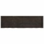 Tablero mesa madera roble tratada marrón oscuro 140x40x(2-6) cm