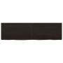 Tablero mesa madera roble tratada marrón oscuro 140x40x(2-6) cm