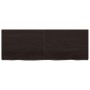 Tablero mesa madera roble tratada marrón oscuro 140x50x(2-6) cm