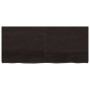 Tablero mesa madera roble tratada marrón oscuro 140x60x(2-6) cm