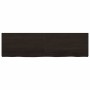 Tablero mesa madera roble tratada marrón oscuro 180x50x(2-6) cm